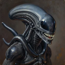 1940's oil painting of Ripley from Alien (1979) by Gil Elvgren, detailed