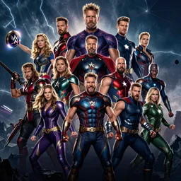 wwe roster as the avengers from comic the avengers move
