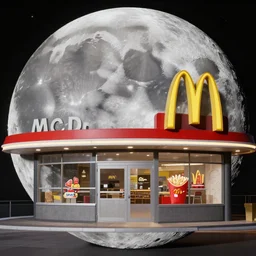 a mcdonalds store on the moon