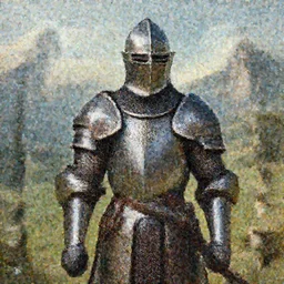 a portrait of a DND knight in a scenic environment by Chaykin, Howard.