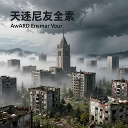 an abandoned city with foggy weather and a storm, award winning, trending on artstation, unreal engine