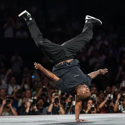 kanye doing a cartwheel