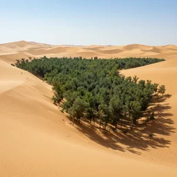 desert turning into a forest