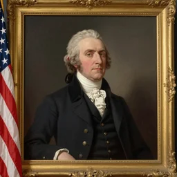 Official Portrait of the United States President, 1808, he is a white male from Vermont