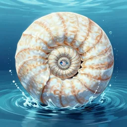a beautiful ammonite manipulating water by karol bak, ayami kojima, artgerm, river, water, blue eyes, smile, concept art, fantasy