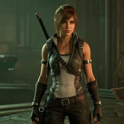 film still of miranda lawson from mass effect 2,