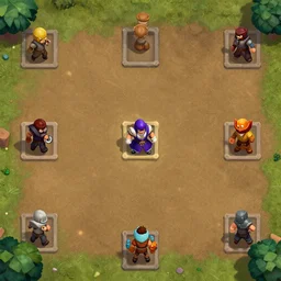 ground hand painted texture for mobile game in the style of brawl stras