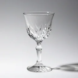 glass crystal chalice, studio product photography, isolated on a pure white background, centered, entire object in frame, sharp focus, soft studio lighting