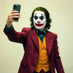 joker taking a selfie in the new batman movie, 4 k