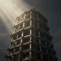 super structure artstation dramatic light god rays