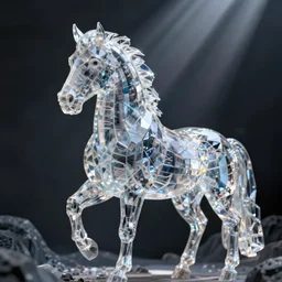 photo of a crystalline horse