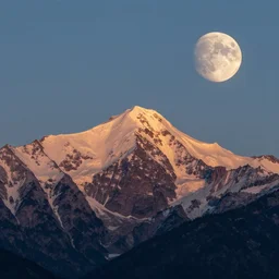 mountain during blood moon