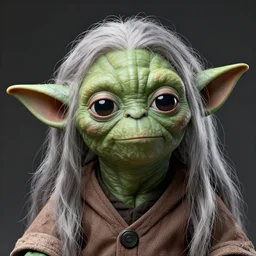 yoda have beautiful long hair, photo portrait, arstation, 8k