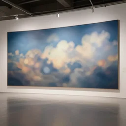 large display show room. len blur background bokeh. art by ismail inceoglu, artgerm, and filip hodas. clouds by rhads.