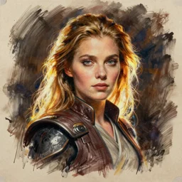 concept art of a new Star Wars character, drawn on paper,