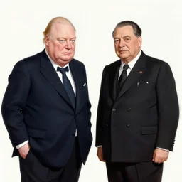 churchill and stalin on yalta conference, makoto sinkai style