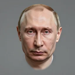 vladimir putin, is bald caveman, full portrait, by artgerm, horror, realistic face