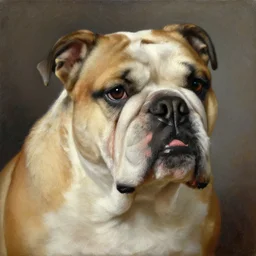 portrait of a man who looks like a bulldog, oil on canvas by william sidney mont, 1 8 8 3, trending on art station