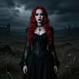 a goth Brittany Murphy spirit, dark eerie photo