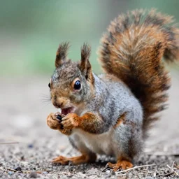 a really scared squirrel, kodak ektar, 3 5 mm f 1 1, motion blur