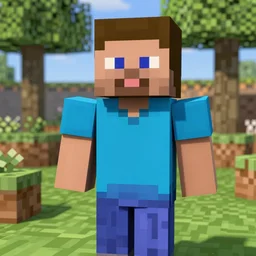 real life minecraft steve, highly realistic