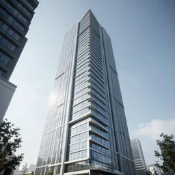 high rise modern apartment interior artistic realistic minimalistic sharp focus futuristic tall windows