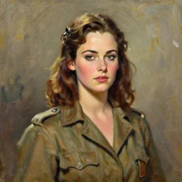 winona ryder ww 2 era pin - up oil painting in the style of gil elvgren, artstation