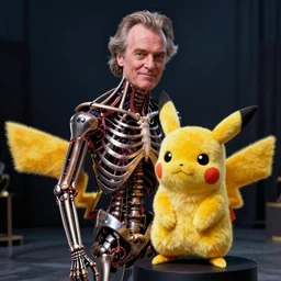 Jack Nicholson plays Pikachu Terminator, his inner endoskeleton is exposed, still from the film