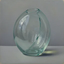 oil painting of sold glass sculpture