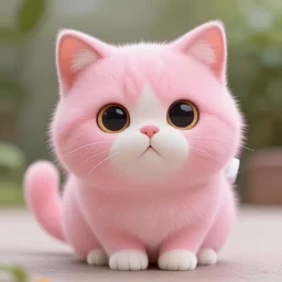 pink anthropomorphic cat