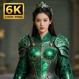 photo of a beautiful warrior queen wearing emerald encrusted armour, highly detailed, 8 k, hdr, smooth, sharp focus, high resolution, award - winning photo