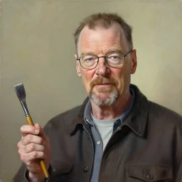 Walter White as a painter, artwork by Earl Norem,