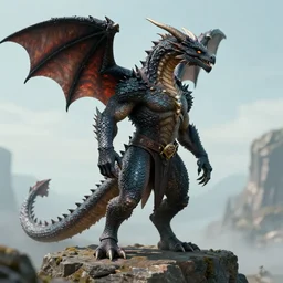 half-man, half-dragonborn, photorealistic, 4K