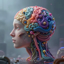 the collective mind is leaving our bodies by mia brownell, art by anna hotchkis, antonio saura, very detailed, maximalism, ambient occlusion, volumetric light, atmospheric haze, hyper realism, futuristic but colorful shading, cinematic composition, realistic render, photography, wide shot