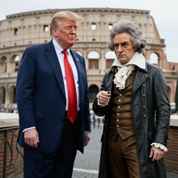 photo of donald trump meets beethoven in rome