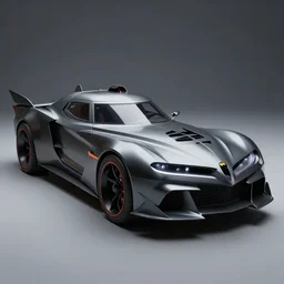 A 2025 Batmobile Concept, studio lighting, extreme detail, very high quality, 3D render, octane render