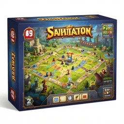 box of a very successful game board in sales, fantasy game, front shot, highly detailed, illustration, fantasy art, in the style of greg rutkowski, epic, fantasy, intricate, hyper detailed, artstation, concept art, smooth, sharp focus, ray tracing