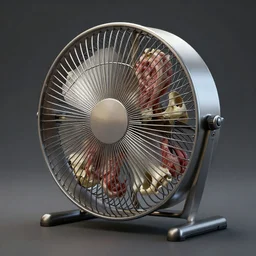 a cooling fan made of bones and flesh, 3 d render, unreal engine 5, very detailed