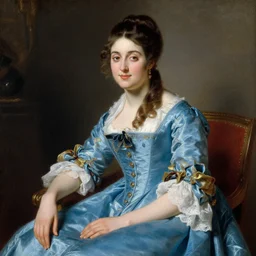 a beautiful portrait of a young and beautiful noblewoman sitting down, art by george hayter, highly detailed, elegant, romanticism, neoclassicism, 1 8 3 0 s style painting, oil on canvas, vivid