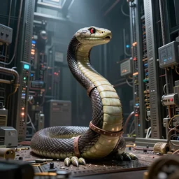 he doesnt have a full body animatronic snake harness plumed into the mainframe
