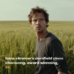 “hans zimmer’s cornfield chase song, award winning, 8k”