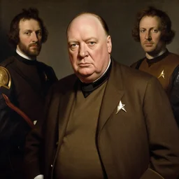 winston churchill in starfleet!!!! uniform, by agnolo bronzino and giovanni bellini