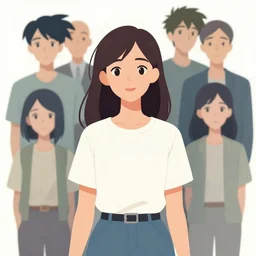 beautiful girl clean cel shaded vector art. shutterstock. behance hd by lois van baarle, artgerm, helen huang, by makoto shinkai and ilya kuvshinov, rossdraws, illustration,