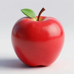 A cinema4D render of an apple.