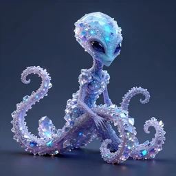 a alien tentacle made of crystal gems, bioluminiscense, fantasy art, digital art