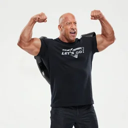 vin diesel as dwayne johnson flexing and yelling let's go!, fast furious, low perspective, isometric perspective, cinematic still, movie still, long lens, shallow depth of field, bokeh, anamorphic lens flare, 8 k, hyper detailed, 3 5 mm film grain