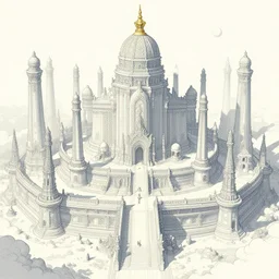 overdetailed maximalist illustration of a surreal dream temple by dracko velasco featuring paul lewin, in the style of chris dyer. reminds to art of subjekt zero. vectorgraphic illustration. 8 k 3 d shaded. polished. extremely ornated. visionary psychedelic fractal art titled trip factory by salviadroid. gigapixel render