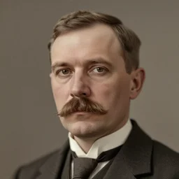 A photograph portrait of Jerma985 with short hair and a pencil thin mustache in the early 1910s, taken in the early 1910s, grainy, taken on a early 1900s Kodak Camera, realistic, hyperrealistic, very realistic, highly detailed, very detailed, extremely detailed, detailed, digital art, trending on artstation