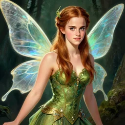 emma watson as a fairy, fantasy art, in the style of greg rutkowski, illustration, epic, fantasy, intricate, hyper detailed, artstation, concept art, smooth, sharp focus, vibrant