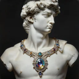 portrait painting from layers of fear hyper realistic detailed sharp focus in modern artdeco sculpture style in bioshock by rene lalique jewelry centered in a bezel with artnouveau vampiric ornaments and artnouveau patterns as a necklace 8 k michaelangelo style
